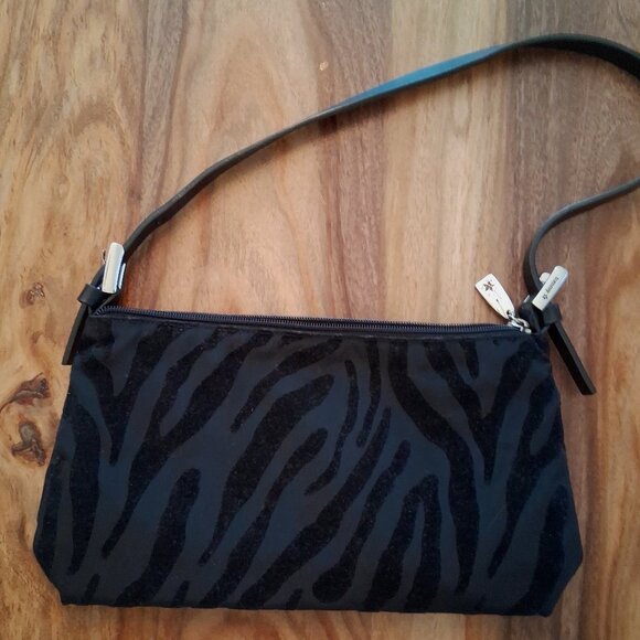 Tommy Hilfiger Handbags - Tommy Hilfiger Rare Vintage Zebra Handbag with attached Mirror circa 90s/Y2K